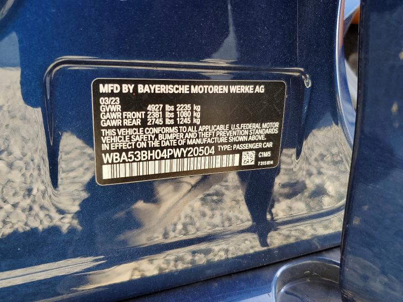 Продаж на аукціоні авто 2023 Bmw 530, vin: WBA53BH04PWY20504, номер лоту: 46935456