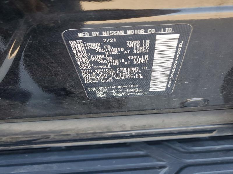 Продажа на аукционе авто 2021 Nissan Armada, vin: JN8AY2AD9M9661350, номер лота: 47988176