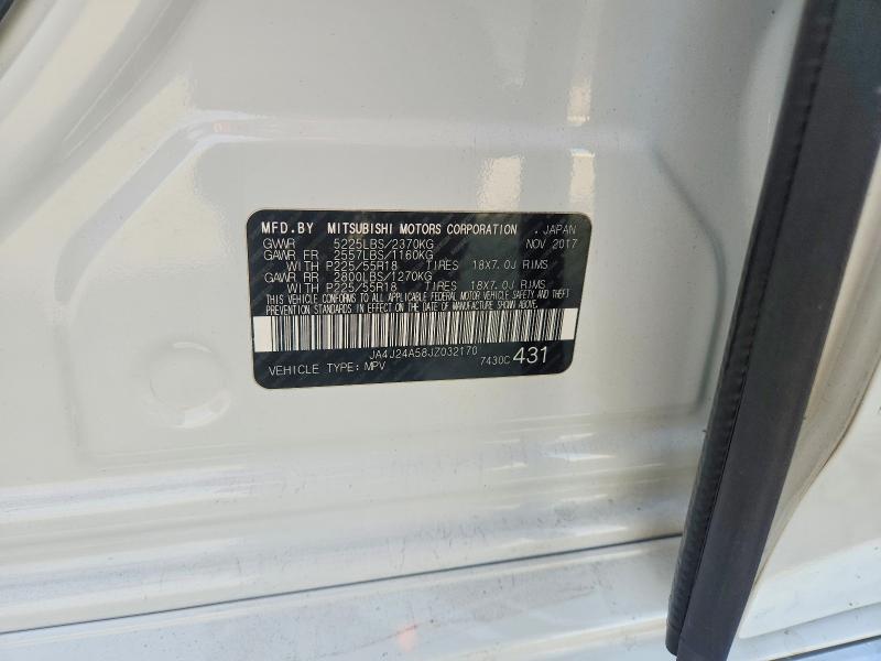 Продаж на аукціоні авто 2018 Mitsubishi Outlander, vin: JA4J24A58JZ032170, номер лоту: 47177076