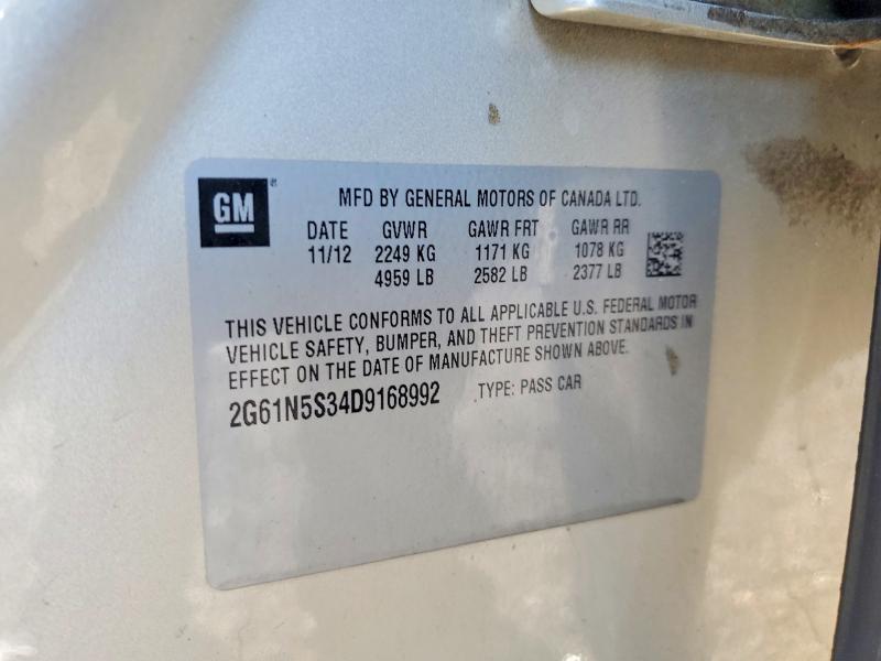 46724746 :رقم المزاد ، 2G61N5S34D9168992 vin ، 2013 Cadillac Xts مزاد بيع