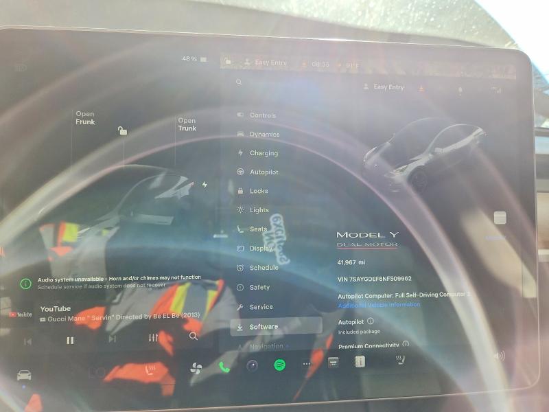 Aukcja sprzedaży 2022 Tesla Model Y, vin: 7SAYGDEF6NF509962, numer aukcji: 46203876