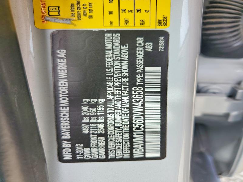 Продажа на аукционе авто 2013 Bmw X1, vin: WBAVM1C56DVW43658, номер лота: 48131256