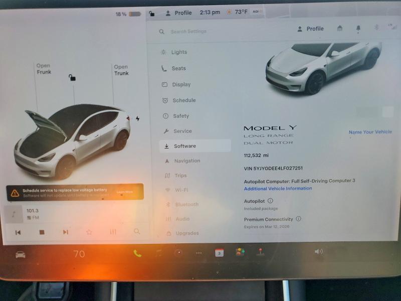 Aukcja sprzedaży 2020 Tesla Model Y, vin: 5YJYGDEE4LF027251, numer aukcji: 79444915