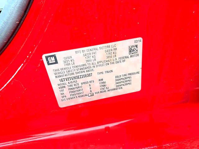 Aukcja sprzedaży 2014 Gmc Sierra, vin: 1GTV2TEH3EZ266387, numer aukcji: 79840995
