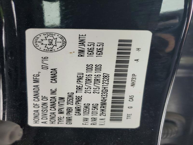Aukcja sprzedaży 2016 Honda Cr-v, vin: 2HKRM4H33GH123287, numer aukcji: 42072316