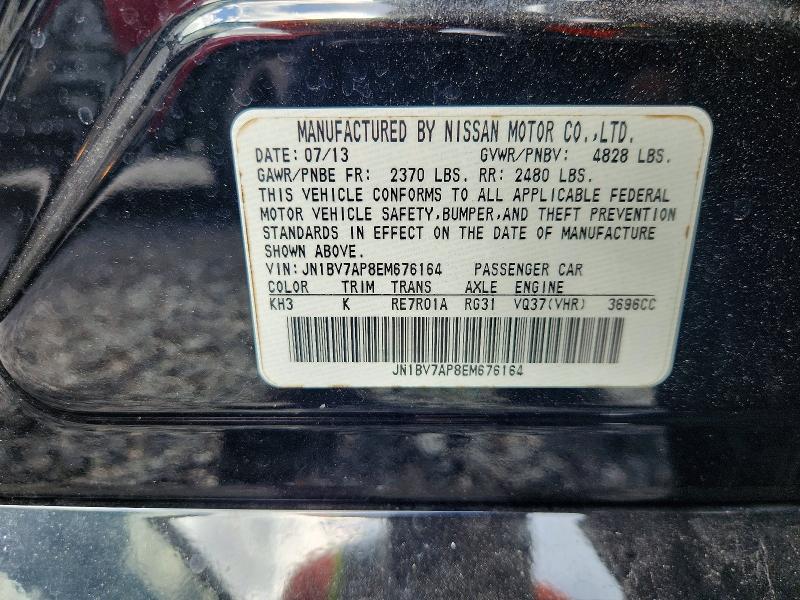 Aukcja sprzedaży 2014 Infiniti Q50, vin: JN1BV7AP8EM676164, numer aukcji: 79911745