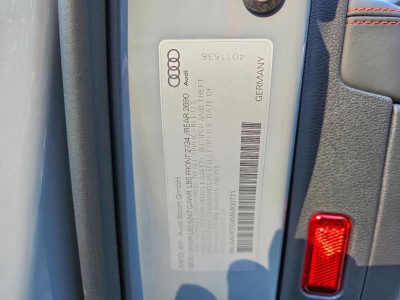 Продаж на аукціоні авто 2021 Audi Rs5, vin: WUAAWCF5XMA900771, номер лоту: 46027286