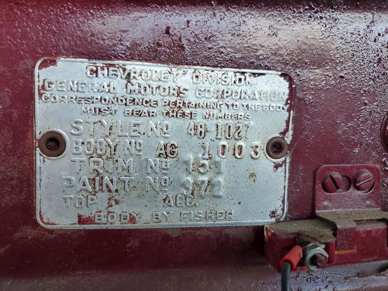 78417465 :رقم المزاد ، 78417465 vin ، 1948 Chev Other مزاد بيع