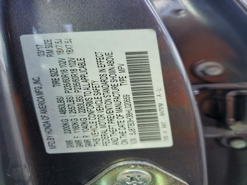 Aukcja sprzedaży 2017 Acura Rdx, vin: 5J8TB3H38HL020659, numer aukcji: 41588476