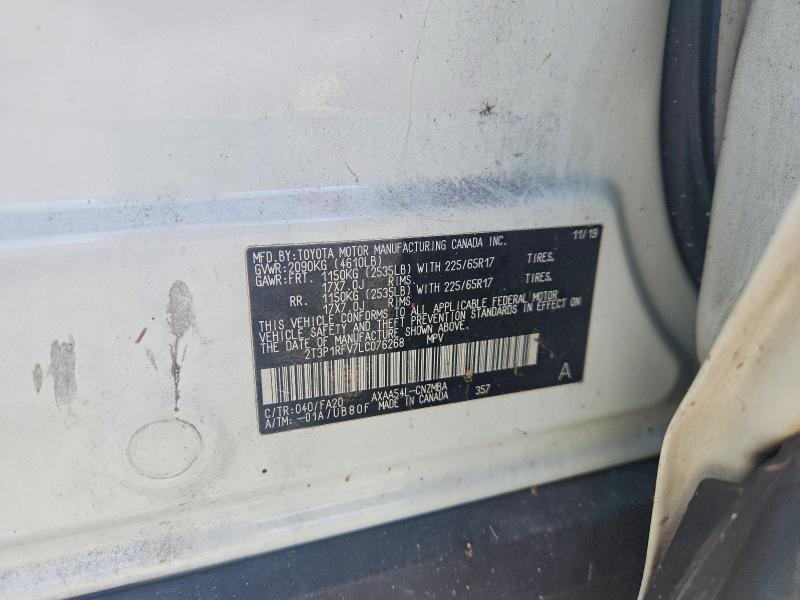 78645985 :رقم المزاد ، 2T3P1RFV7LC076268 vin ، 2020 Toyota Rav4 مزاد بيع
