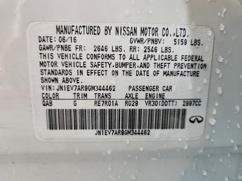 2016 Infiniti Q50 მანქანა იყიდება აუქციონზე, vin: JN1EV7AR9GM344462, აუქციონის ნომერი: 79046625