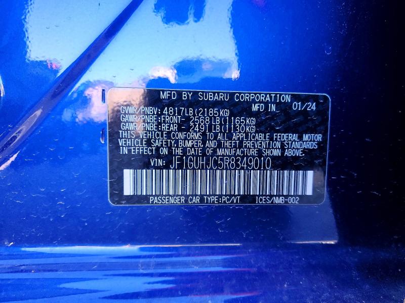 2024 Subaru Impreza მანქანა იყიდება აუქციონზე, vin: JF1GUHJC5R8349010, აუქციონის ნომერი: 46294136