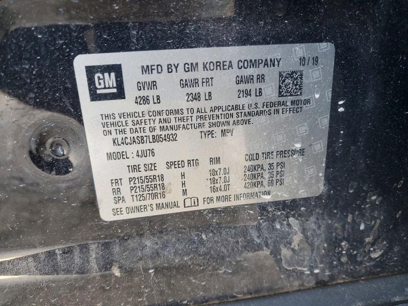 Продаж на аукціоні авто 2020 Buick Encore, vin: KL4CJASB7LB054932, номер лоту: 46329566