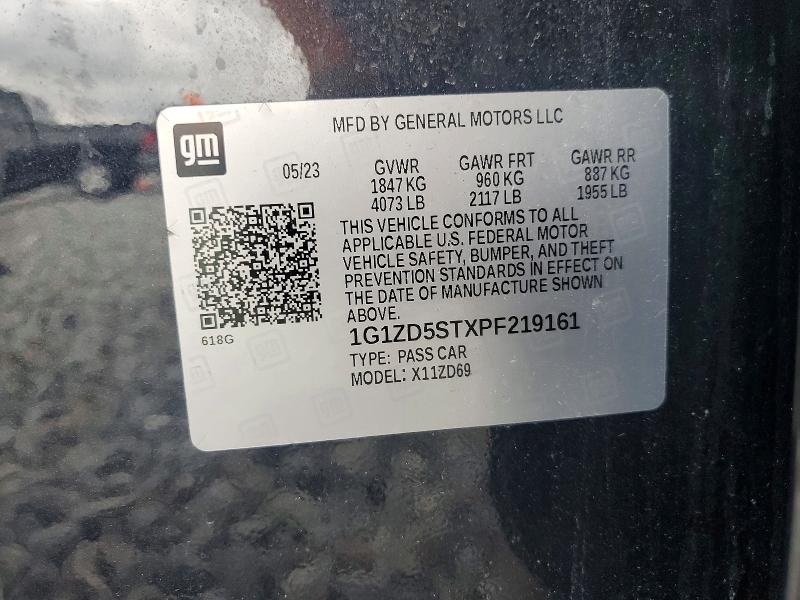 Aukcja sprzedaży 2023 Chevrolet Malibu, vin: 1G1ZD5STXPF219161, numer aukcji: 46291846