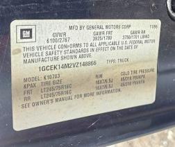 79901455 :رقم المزاد ، 1GCEK14M2VZ148866 vin ، 1997 Chevrolet Gmt-400 مزاد بيع