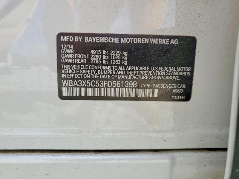 Aukcja sprzedaży 2015 Bmw 328, vin: WBA3X5C53FD561398, numer aukcji: 47958946
