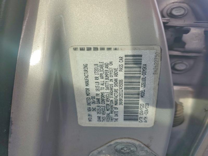 46423246 :رقم المزاد ، 1NXBR12E01Z435006 vin ، 2001 Toyota Corolla مزاد بيع