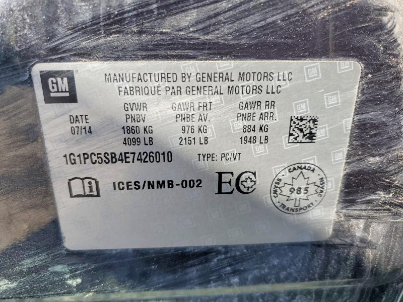 Aukcja sprzedaży 2014 Chevrolet Cruze, vin: 1G1PC5SB4E7426010, numer aukcji: 46329106