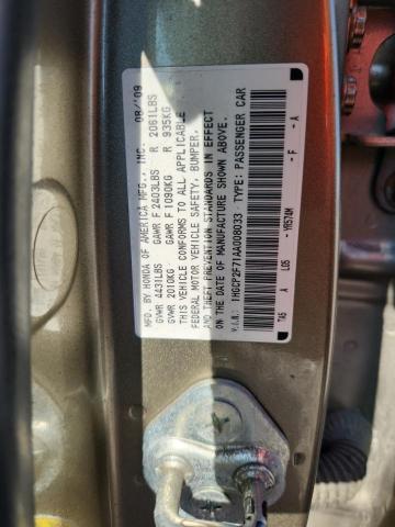 Aukcja sprzedaży 2010 Honda Accord, vin: 1HGCP2F71AA008033, numer aukcji: 42040256