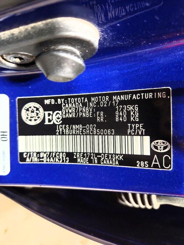 Aukcja sprzedaży 2017 Toyota Corolla, vin: 2T1BURHE5HC850063, numer aukcji: 47405376