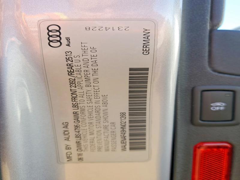 Продаж на аукціоні авто 2017 Audi A4, vin: WAUENAF49HN021268, номер лоту: 79776765