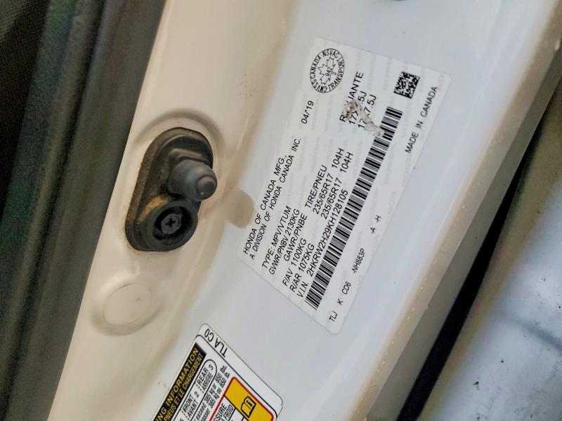 47023706 :رقم المزاد ، 2HKRW2H29KH128105 vin ، 2019 Honda Cr-v مزاد بيع