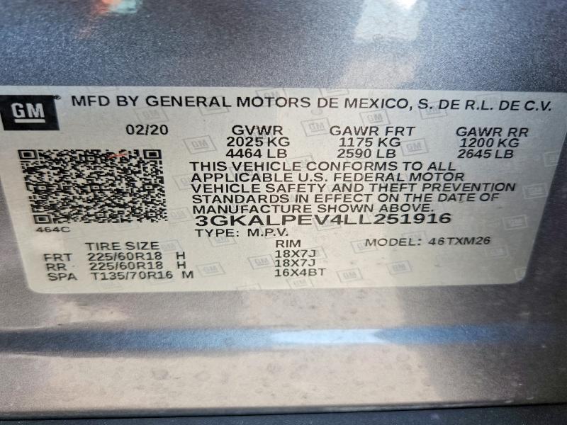 Aukcja sprzedaży 2020 Gmc Terrain, vin: 3GKALPEV4LL251916, numer aukcji: 47352456