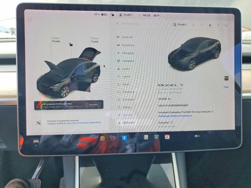 Aukcja sprzedaży 2021 Tesla Model Y, vin: 5YJYGDEE5MF093941, numer aukcji: 78802455