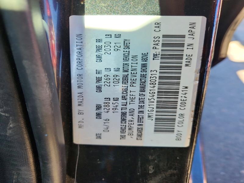 Продаж на аукціоні авто 2016 Mazda 6, vin: JM1GJ1V54G1480313, номер лоту: 41600246