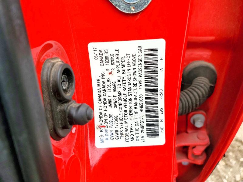 Продажа на аукционе авто 2017 Honda Civic, vin: 2HGFC1F37HH651630, номер лота: 79364385