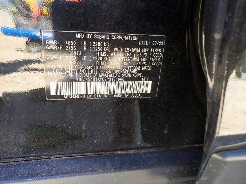 Aukcja sprzedaży 2023 Subaru Outback, vin: 4S4BTAPC9P3191668, numer aukcji: 46151776