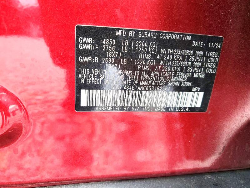 Продаж на аукціоні авто 2025 Subaru Outback, vin: 4S4BTANC8S3182567, номер лоту: 47894626