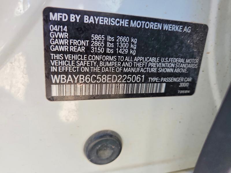 Продаж на аукціоні авто 2014 Bmw 750, vin: WBAYB6C58ED225061, номер лоту: 46541796