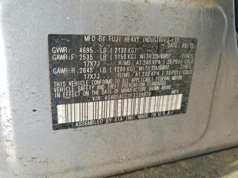 42045946 :رقم المزاد ، 4S4BSACC1F3339870 vin ، 2015 Subaru Outback مزاد بيع