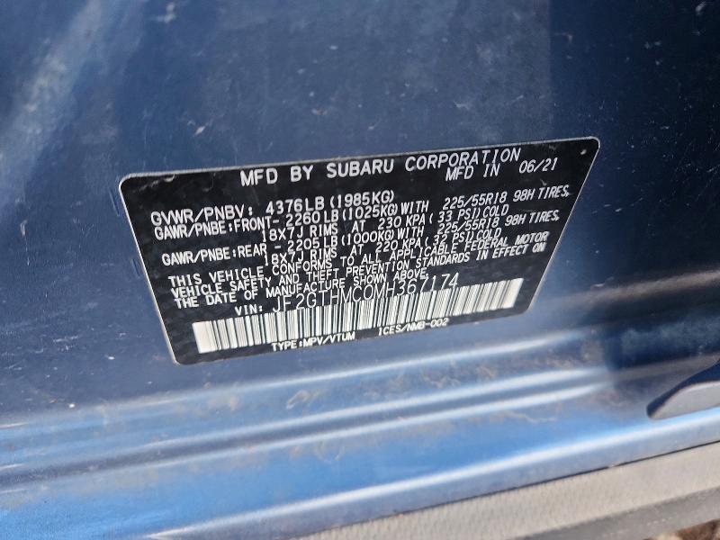 Aukcja sprzedaży 2021 Subaru Crosstrek, vin: JF2GTHMC0MH367174, numer aukcji: 46664186