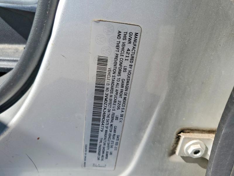 Aukcja sprzedaży 2011 Volkswagen Jetta, vin: 3VWDZ7AJ4BM364779, numer aukcji: 41771746