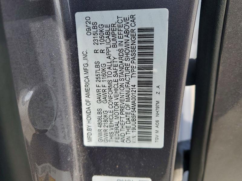 Продаж на аукціоні авто 2021 Acura Tlx, vin: 19UUB5F54MA001214, номер лоту: 46518006