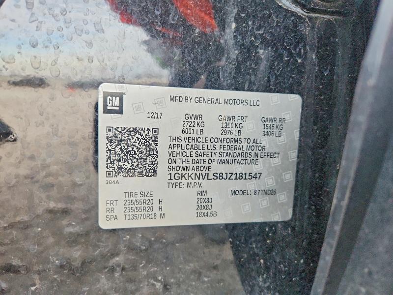 47734746 :رقم المزاد ، 1GKKNVLS8JZ181547 vin ، 2018 Gmc Acadia مزاد بيع