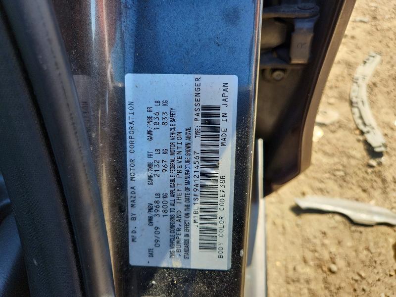 Aukcja sprzedaży 2010 Mazda 3, vin: JM1BL1SF9A1214567, numer aukcji: 79438785