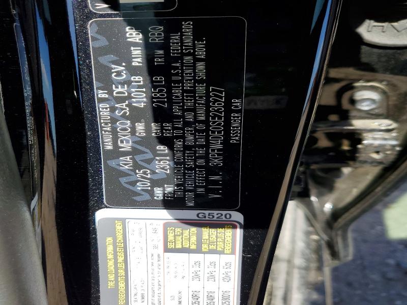 46629856 :رقم المزاد ، 3KPFW4DE0SE236227 vin ، 2025 Kia K4 مزاد بيع