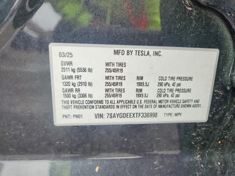 41776436 :رقم المزاد ، 7SAYGDEEXTF336998 vin ، 2026 Tesla Model Y مزاد بيع