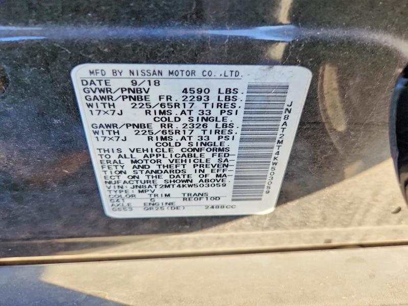 Продажа на аукционе авто 2019 Nissan Rogue, vin: JN8AT2MT4KW503059, номер лота: 79717625