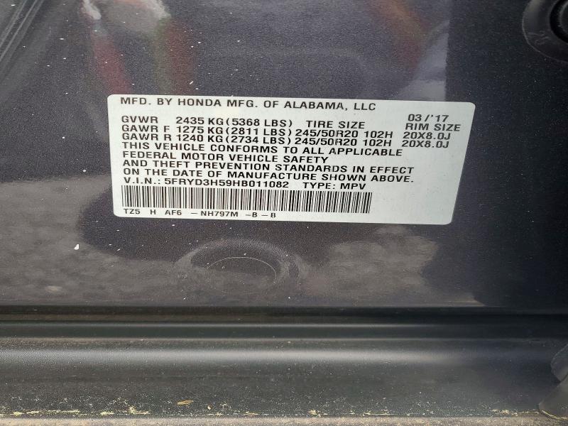 Aukcja sprzedaży 2017 Acura Mdx, vin: 5FRYD3H59HB011082, numer aukcji: 46515686