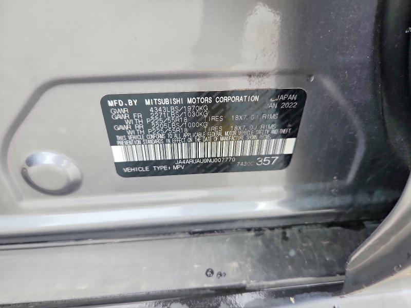Aukcja sprzedaży 2022 Mitsubishi Outlander Sport, vin: JA4ARUAU9NU007770, numer aukcji: 79812765