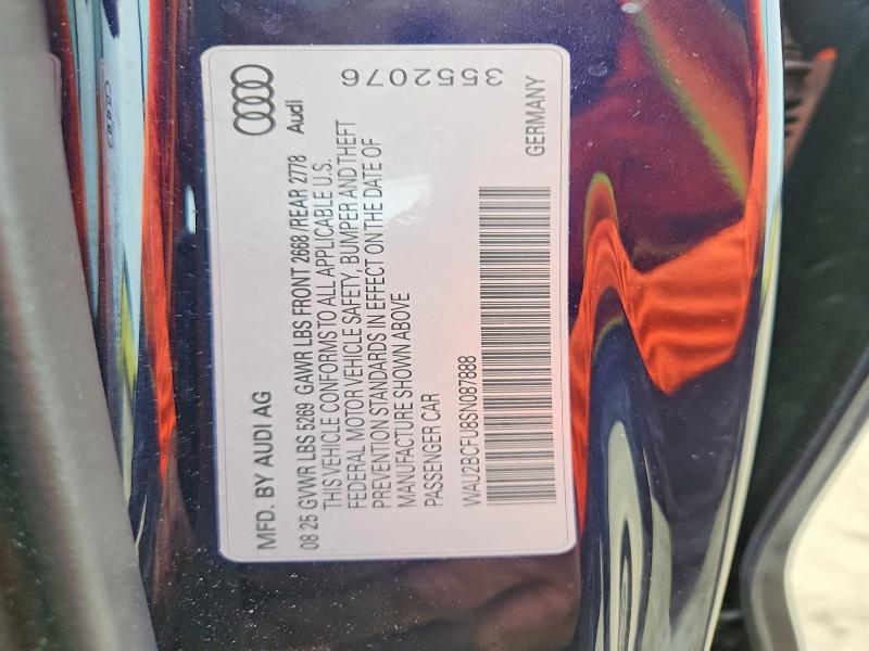 Продаж на аукціоні авто 2025 Audi A5, vin: WAU2BCFU8SN087888, номер лоту: 46339656