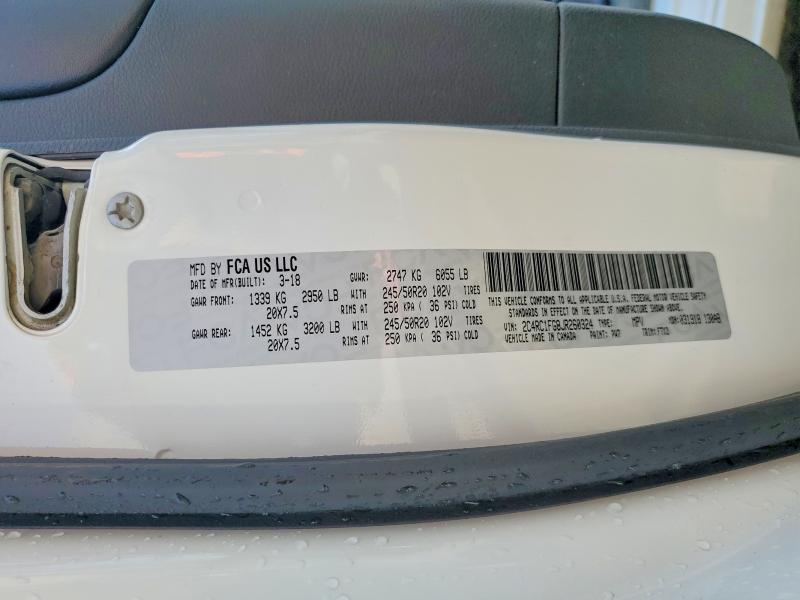 2018 Chrysler Pacifica მანქანა იყიდება აუქციონზე, vin: 2C4RC1FG8JR260324, აუქციონის ნომერი: 47010816