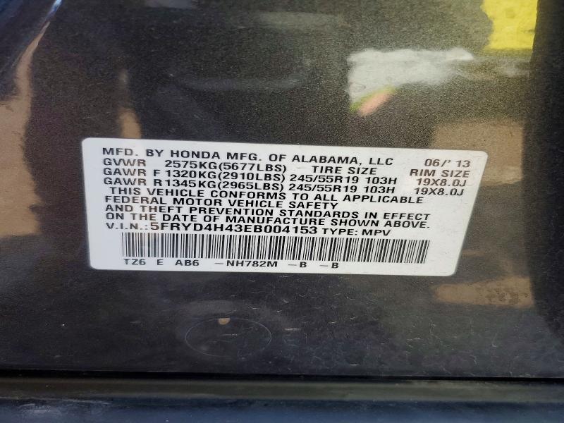 46616416 :رقم المزاد ، 5FRYD4H43EB004153 vin ، 2014 Acura Mdx مزاد بيع