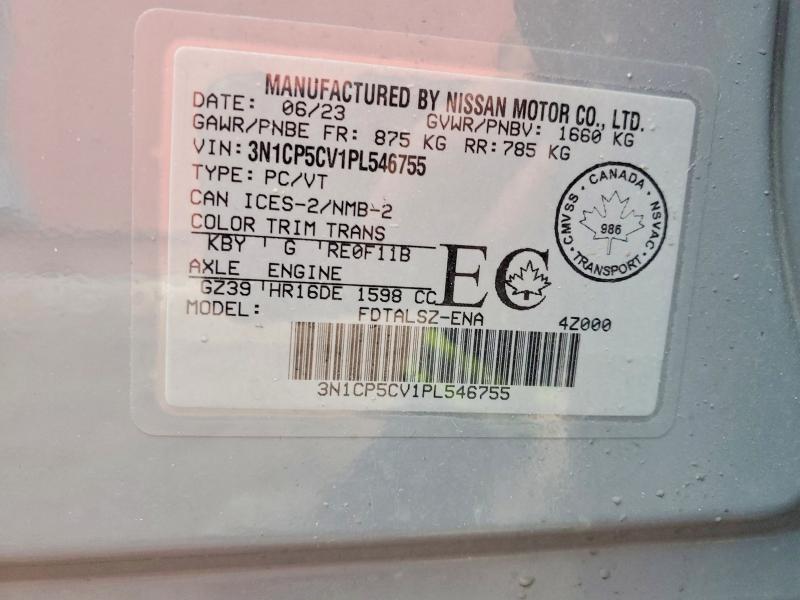 46743226 :رقم المزاد ، 3N1CP5CV1PL546755 vin ، 2023 Nissan Kicks مزاد بيع