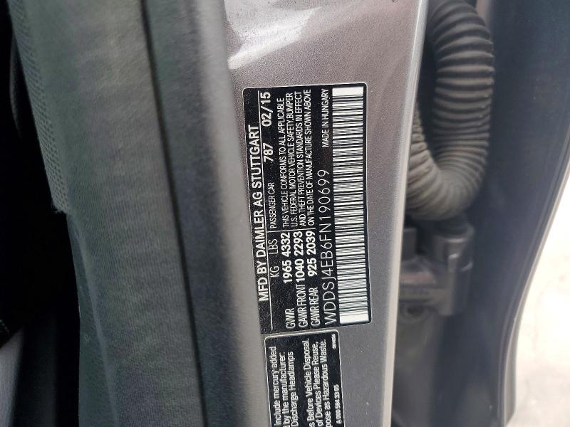 79966615 :رقم المزاد ، WDDSJ4EB6FN190699 vin ، 2015 Mercedes-benz C-class مزاد بيع