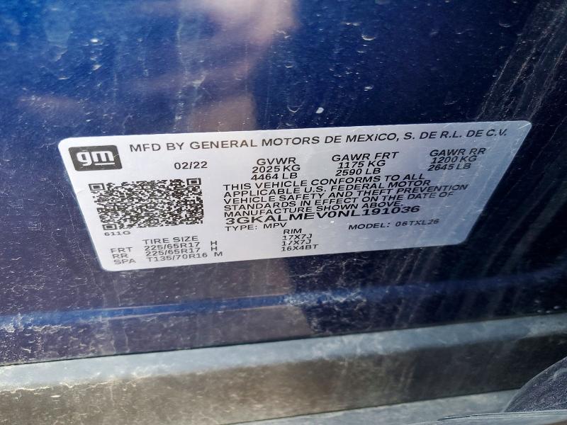 Продаж на аукціоні авто 2022 Gmc Terrain, vin: 3GKALMEV0NL191036, номер лоту: 46894266